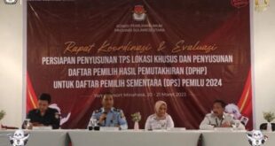 KPU Sulut Gelar Rakor dan Evaluasi, Mantapkan Penyusunan TPS Lokasi Khusus dan DPHP