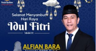 Alfian Bara Mengucapkan Selamat Hari Raya Idul Fitri 1 Sjawal 1444 Hijriah